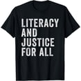 thumbnail image 1 of Literacy and Justice For All Retro T-Shirt, 1 of 4
