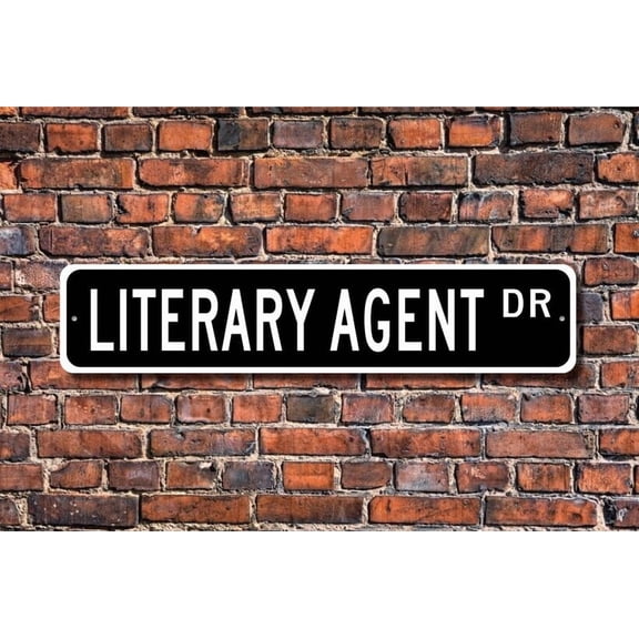 Literary Agent Literary Agent Gift Literary Agent sign book publishing publisher interpreter Metal Aluminum Sign - Size: 16 x 4 Inches