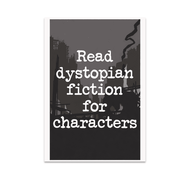Literary Dystopia Art - Book Lover - 13x19 Poster Print