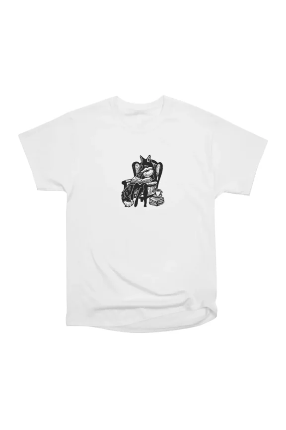 Literary Fox T-Shirt Tee Gift For Him Merch For Her Apparel For Friend