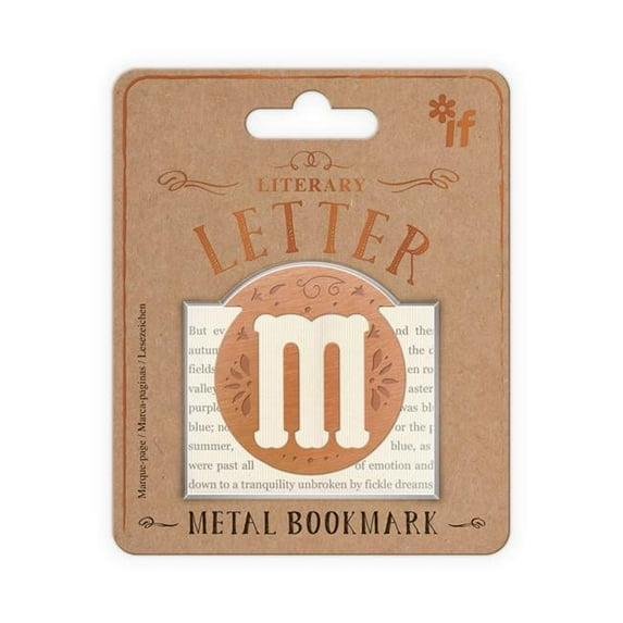 Literary Letters Bookmark, Letter M