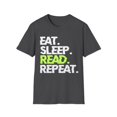 thumbnail image 1 of Literary Lifestyle: 'Eat. Sleep. Read. Repeat.' T-Shirt, 1 of 4