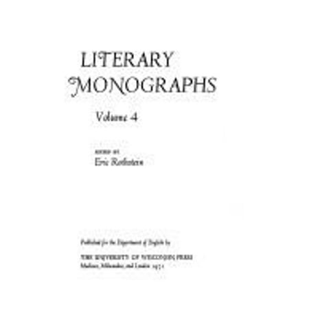 Pre-Owned Literary Monographs (Hardcover) 9780299058609