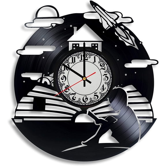 Literary Vinyl Record Wall Clock, Literary Gifts for Any Occasion, Reading Teacher, Literature Teacher, Literary Nursery Art, Art Book Related Librarian