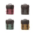 thumbnail image 1 of Literary backpack square canvas bag,Khaki, 1 of 2