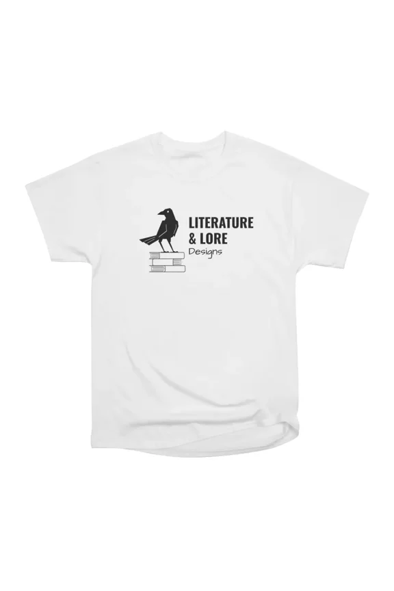 Literature And Lore Logo With Text T-Shirt Tee Gift For Him Merch For Her Apparel For Frie
