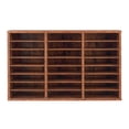 thumbnail image 1 of Literature Organizer, 24-Slot Wood Mail Sorter with Removable Shelves, Paper File Storage, 1 of 10