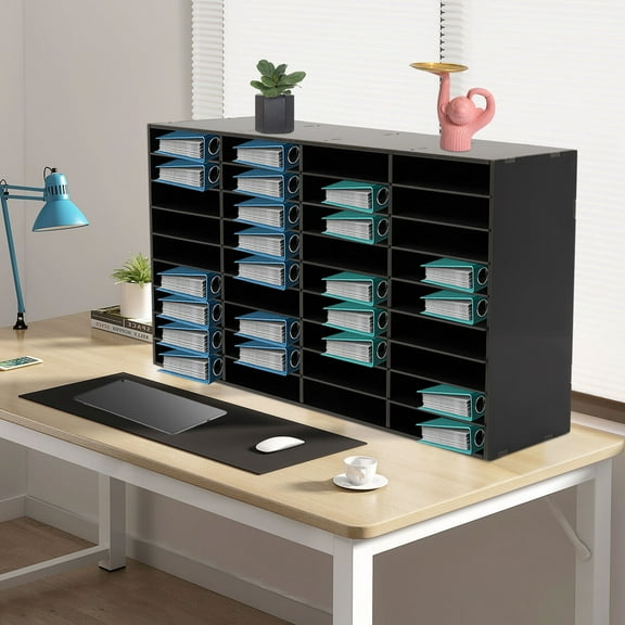 Literature Organizer 36 Compartments Paper Storage Cabinet File Sorter Mail Center
