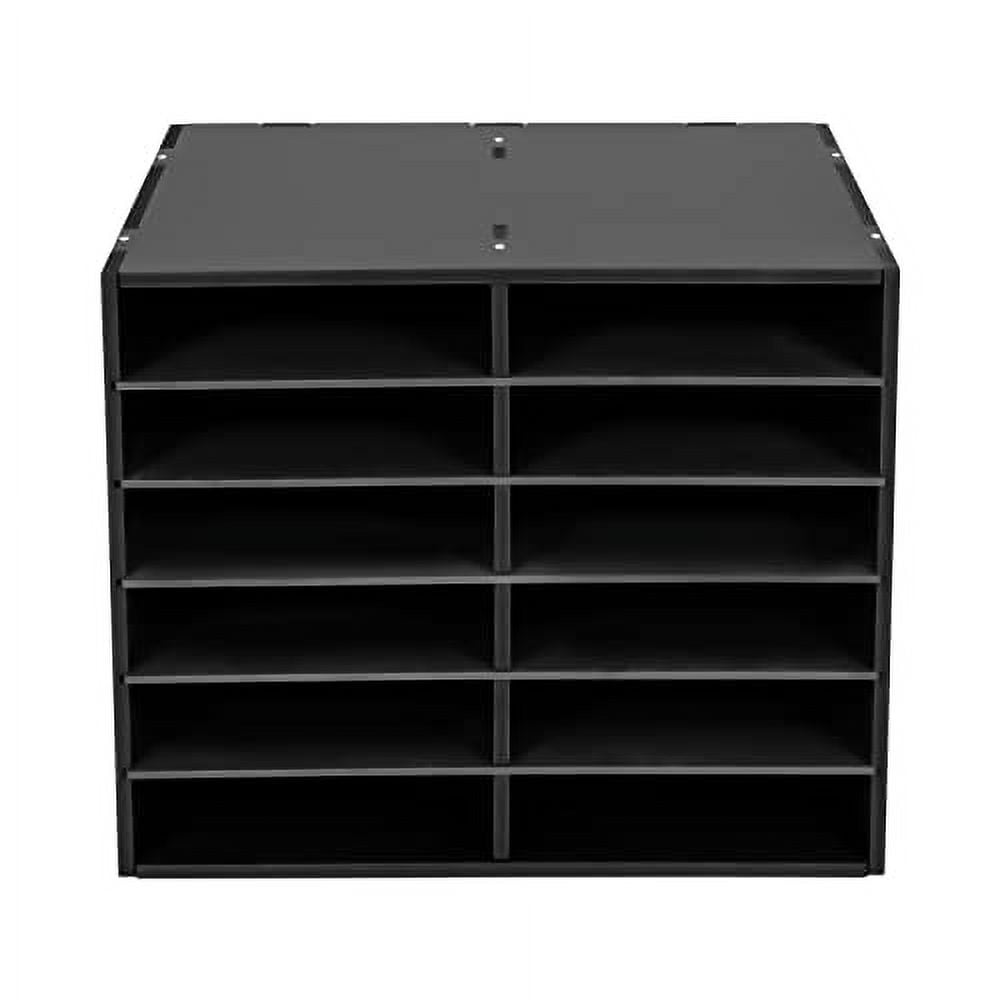 Literature Organizers, Mail Sorter, 12 Compartments Office Mailbox
