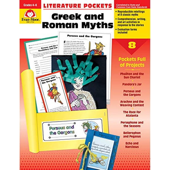 Pre-Owned Literature Pockets: Greek & Roman Myths, Grade 4 - 6 Teacher Resource (Paperback) 1557998752 9781557998750