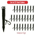 thumbnail image 1 of Lites-Up Brand 8 in. Ground Stakes with 8 ft Rope for Inflatable Outdoor Decorations - Black - Set of 25, 1 of 11