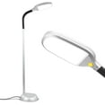 Litespan Titanium Silver LED Floor Reading Lamp, Energy Efficient
