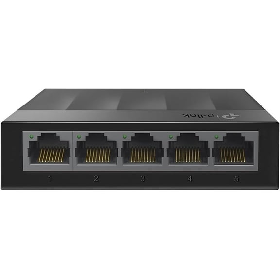 Litewave 5 Port Gigabit Ethernet Switch | Desktop Ethernet Splitter | Unshielded Network Switch | Plug & Play | Fanless Quiet | Unmanaged (LS1005G)