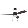 thumbnail image 1 of Litex - Ausmus - 3 Blade Ceiling Fan with Light Kit-15.75 Inches Tall and 52, 1 of 4