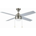 thumbnail image 1 of Litex Industries - Aikman 52” Brushed Nickel Finish Ceiling Fan with 4 ABS Blades & LED Light Kit - AK52BNK4L - Damp Locations, 1 of 5