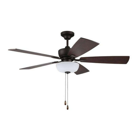 SG52EB5L Litex Sigrid - 5 Blade Ceiling Fan with Light Kit-18 Inches Tall and 52 Inches Wide-Bronze Finish