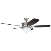 Litex - Soe Napoli - 5 Blade Ceiling Fan with Light Kit-17 Inches Tall and 56
