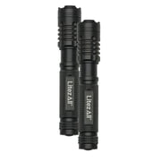 LitezAll 120-Lumen LED Tactical Flashlight, Compact Emergency Light with Adjustable Beam, 2 Pack