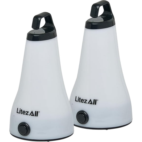 LitezAll 2-in-1 Lantern Flashlight 2 Pack