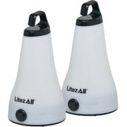 LitezAll 2-in-1 150-Lumen Lantern Flashlight, Portable LED Light for Camping & Emergencies, 2 Pack