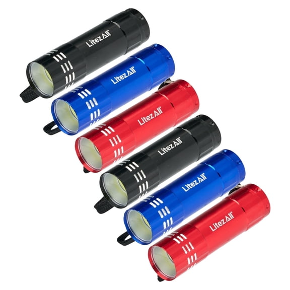 LitezAll Aluminum Pocket Flashlight 6 Pack