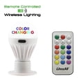 thumbnail image 1 of LitezAll LED PortaBulb, Remote Control Color Changing Light Bulb, Battery Powered, 12 Colors Plus White, 1 of 9