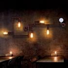 Litfad Industrial Rustic 5-light Copper Wall Sconce Steampunk Rust Vanity Lighting Maze Pipe Edison Wall Mounted Fixture