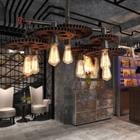 Litfad Industrial Steampunk Gear Chandelier Rustic Island Pendant Lighting for Restaurant Shop,7-Light