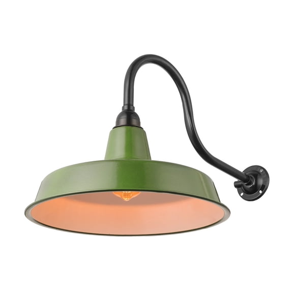 Litfad Industrial Wall Sconce Vintage Gooseneck Barn Farmhouse Metal Wall Light Fixture,14''