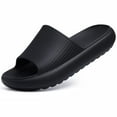 thumbnail image 1 of Litfun Cloud Slide Sandals for Women Men Summer Shower Shoes Soft Pillow Slippers Arch Support Beach Slides, Black, 1 of 7