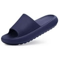 thumbnail image 1 of Litfun Cloud Slide Sandals for Women Men Summer Shower Shoes Soft Pillow Slippers Arch Support Beach Slides, Dark Blue, 1 of 8