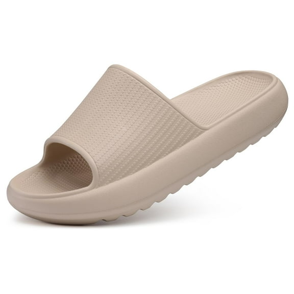 Litfun Cloud Slide Sandals for Women Men Summer Shower Shoes Soft Pillow Slippers Arch Support Beach Slides, Sand