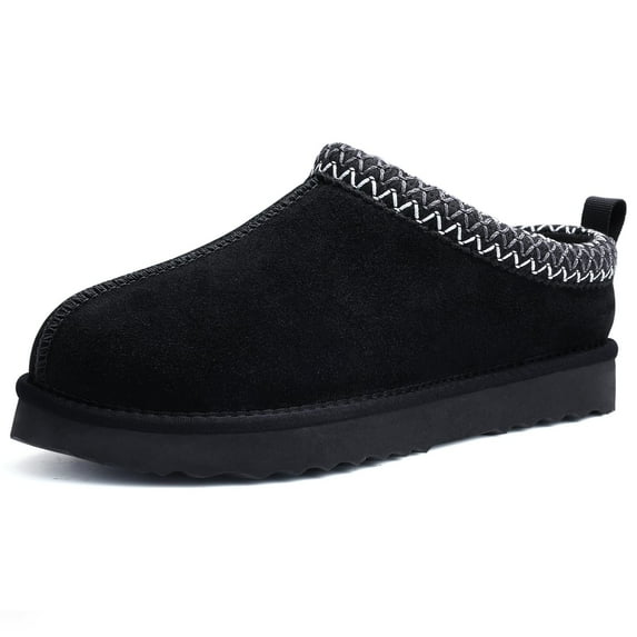 Litfun Fuzzy Slippers for Women Genuine Suede Fluffy Winter House Slipper Cozy Warm House Shoes for Indoor and Outdoor