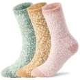 thumbnail image 1 of Litfun Fuzzy Socks for Women, 3 Pairs Winter Warm Fluffy Socks Cozy Thick Plush Slipper Socks, Size 6-8, 1 of 6