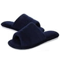 Litfun Open Toe Slippers for Women Comfort Terry Cloth House Slippers ...
