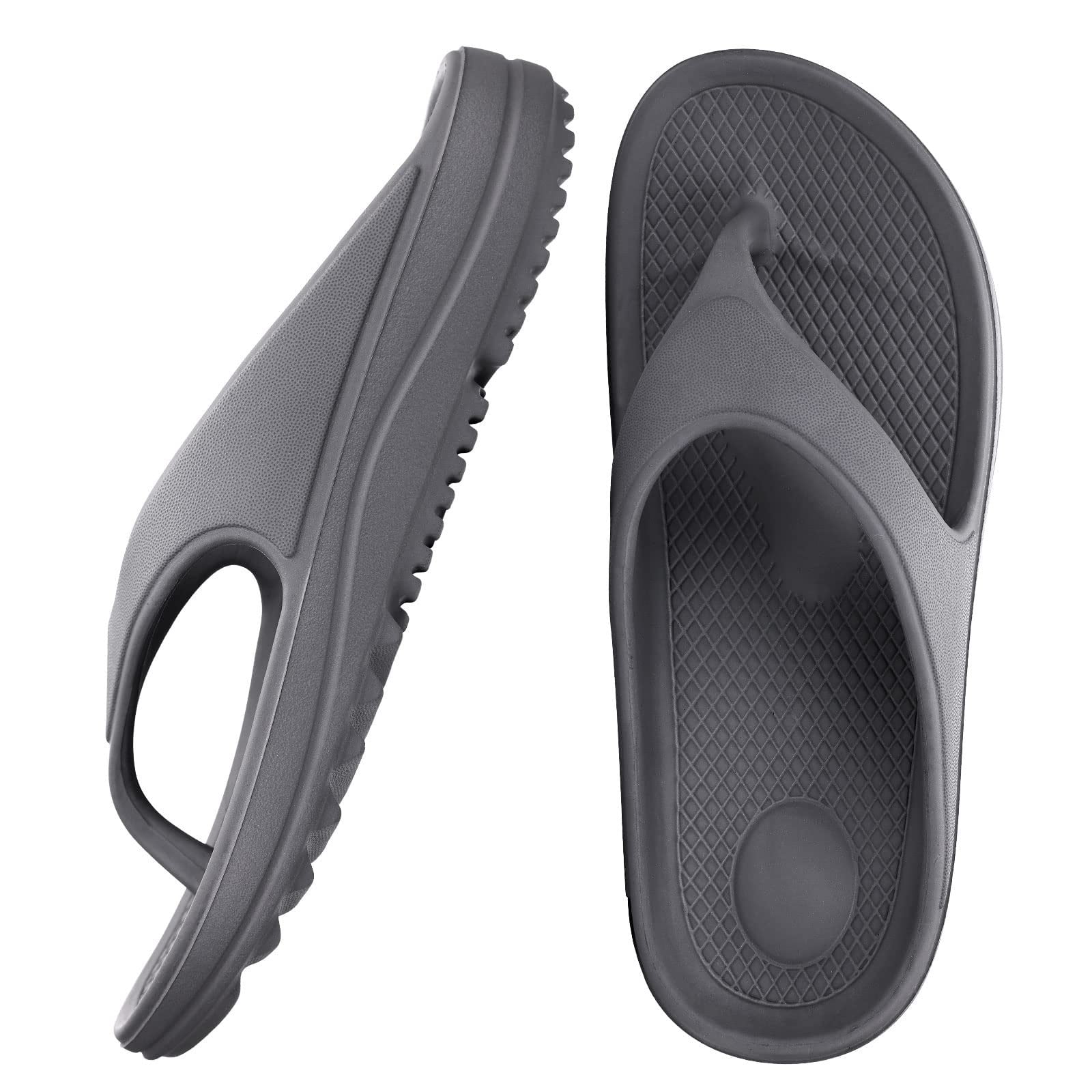 上品な足元★THE ROW Foam light grey rubber sandals Litfun Orthotic Cushioned Flip Flops for Women, Summer Beach