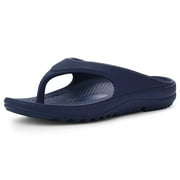 Litfun Orthotic Flip Flops for Women, Pillow Soft Recovery Thong Sandals Slippers, Summer Beach Shoes with Arch Support, Navy