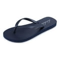thumbnail image 1 of Litfun Slim Flip Flops for Women Casual Thong Flat Sandals Soft Rubber Slip on Sandals,Navy,5.5-6, 1 of 6