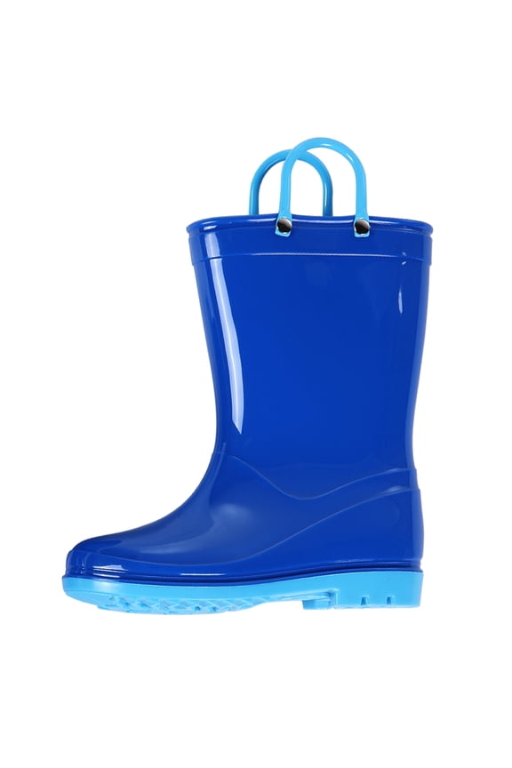 Toddler Kids Rain Boots for Boys Girls, Size 2 Big Kid, Blue