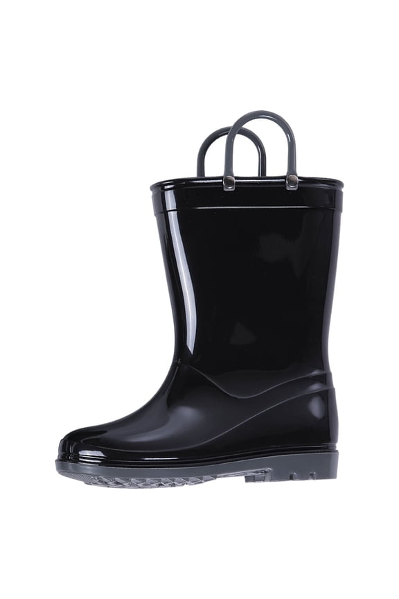 Toddler Kids Rain Boots for Boys Girls, Size 6 Toddler, Black
