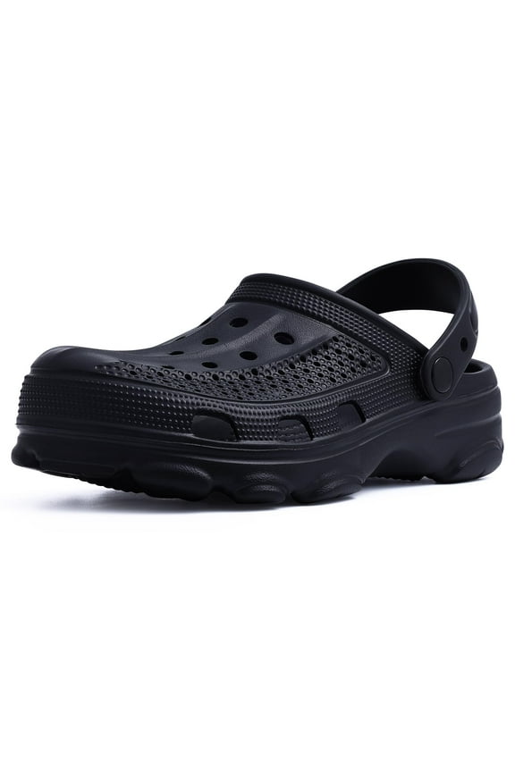 Unisex Garden Clogs Shoes with Arch Support Soft Slip-on Sandals for Women and Men, Black