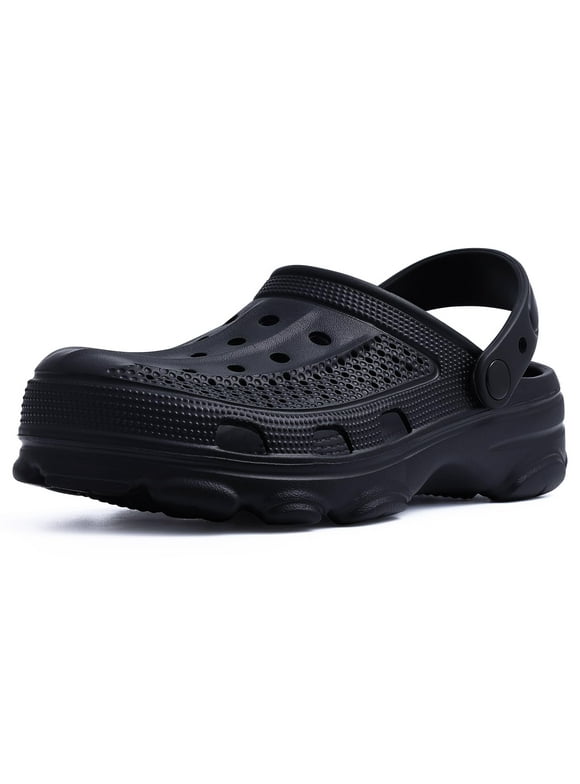 Unisex Garden Clogs Shoes with Arch Support Soft Slip-on Sandals for Women and Men, Black