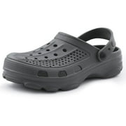 Litfun Unisex Garden Clogs Shoes with Arch Support Soft Slip-on Sandals for Women and Men, Grey