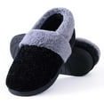 thumbnail image 1 of Litfun Women's Chenille Knit House Shoes Fleece Lined Memory Foam House Slippers, Black, Size 10-11, 1 of 7