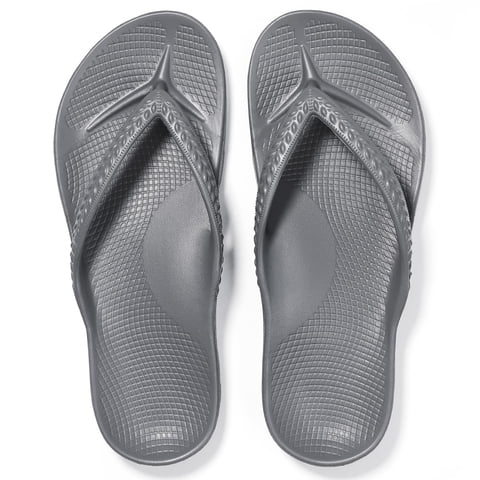 Women's Flip Flops Summer Beach Thong Sandals Orthopedic Slide Sandals for Arch Support, Grey