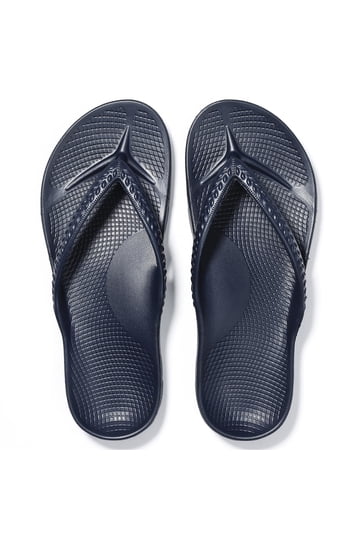 Men\'s Blue Fashion Arch Support Flip Flops Comfort Orthotic Thong Sandal Shoes Arch Support Flip Flops - Classic - Royal Blue – Archies  main image 3