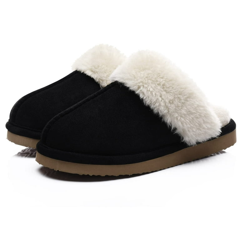 Litfun Women's Fuzzy Memory Foam Slippers Fluffy Winter House Shoes Indoor  and Outdoor