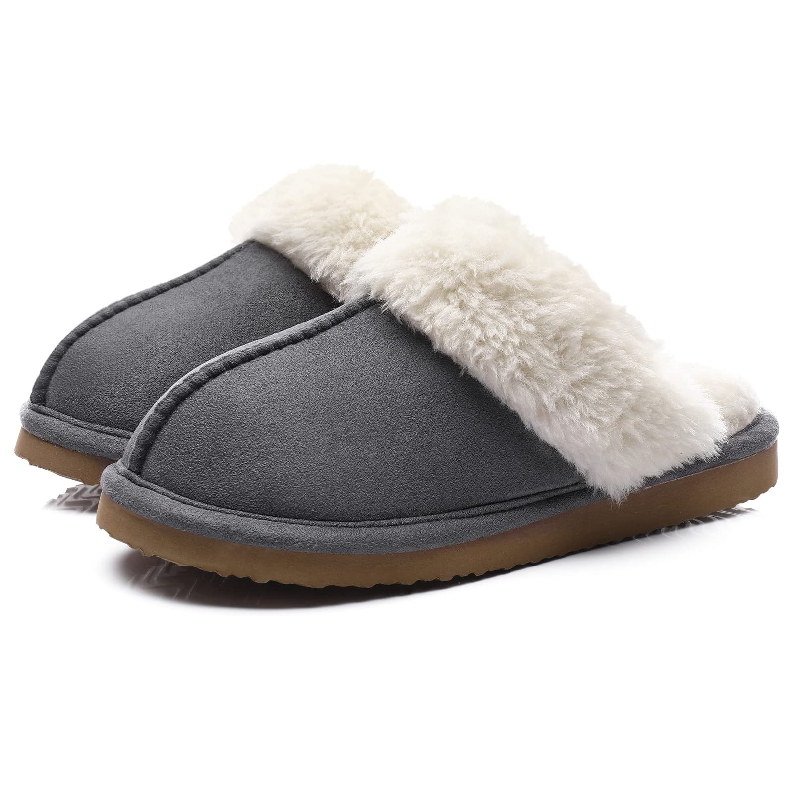 Litfun Women s Fuzzy Memory Foam Slippers Warm Comfy Winter House Shoes Grey Size 7 7 5 2f1602c3 be05 44cc 83f1 0cc5ab92dda4.d3b6226fd5800ac208e2eb76a687a336