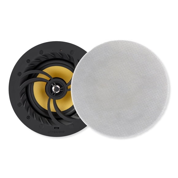 Lithe Audio 06501 Pro Series Wi-Fi & Bluetooth IP44 Bathroom Ceiling Speaker, Single