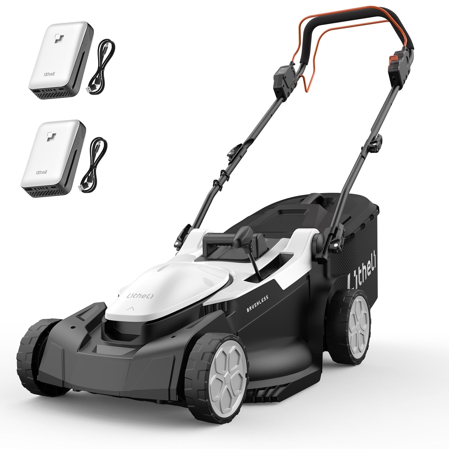 Litheli 40V 17.5" Cordless Lawn Mower, Cordless Brushless Self-Propelled Lawn Mower with 2*4.0Ah Battery